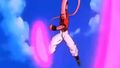 Super Buu firing energy bullets