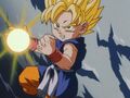 Goku charges his Full Power Energy Blast Volley