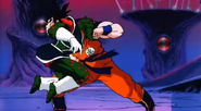Goku atacando a Kishime