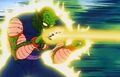 King Piccolo fires his Scatter Finger Beam at Goku