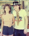 Sharon Mann with musician Stevie Ray Vaughan in the 1980s