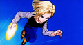 Android 18 prepares a Destructo Disc