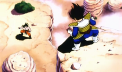 Vegeta désavantagé par goku