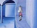 Piccolo and Super Buu walking up some stairs inside the Lookout