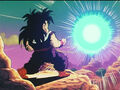 The Fusion Spirit Bomb approaches Gohan