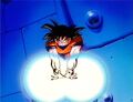 Goku fires a Double Kamehameha