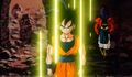 Gohan powers up while facing the Galaxy Soldiers