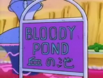 A sign for the Bloody Pond