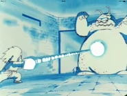 Buyon stoppant le fameux Kamé Hamé Ha de Son Gokû.