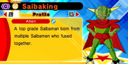 Saibaking's character profile in Dragon Ball Fusions