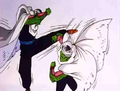 Piccolo with his sparring partner in the Hyperbolic Time Chamber