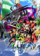 SDBH World Mission Dragon Ball Heroes Team & Time Patrol VS The Menace Sealas & Ahms (Promotional Artwork Full)