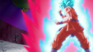 Super Saiyan Blue Kaio-ken Goku fighting Hit