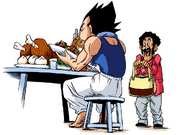 Vegeta eating