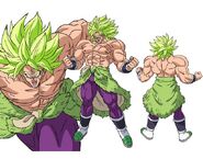 Arte conceptual de Naohiro Shintani de Broly Supersaiyano al Máximo Poder