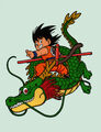 Goku on Shenron