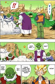 Goku arrives on New Namek (Full Color Manga)