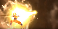 Goku fires his Angry Kamehameha in Raging Blast 2