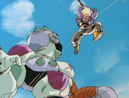 Trunks a punto de cortar a Freeza