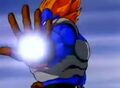 Super Android 13 fires a Ki Blast at Krillin