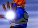 Super Android 13 fires a Ki Blast at Krillin