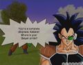 Raditz mocking Goku in a cutscene