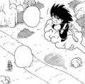 Goku meeting Chi-Chi for the first time