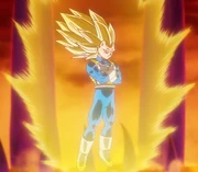 Super Saiyan 3 Vegeta during his fight against Gomah