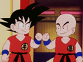 Goku and Krillin wish each other luck