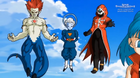 The Heroine, Dark Masked King, Grand Priest and Demigra final form