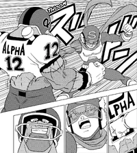 Alpha 12 aguenta um golpe de Trunks