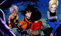 Trunks, Goten, Krillin, and Android 18 in Bio-Broly
