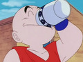 Krillin drinking