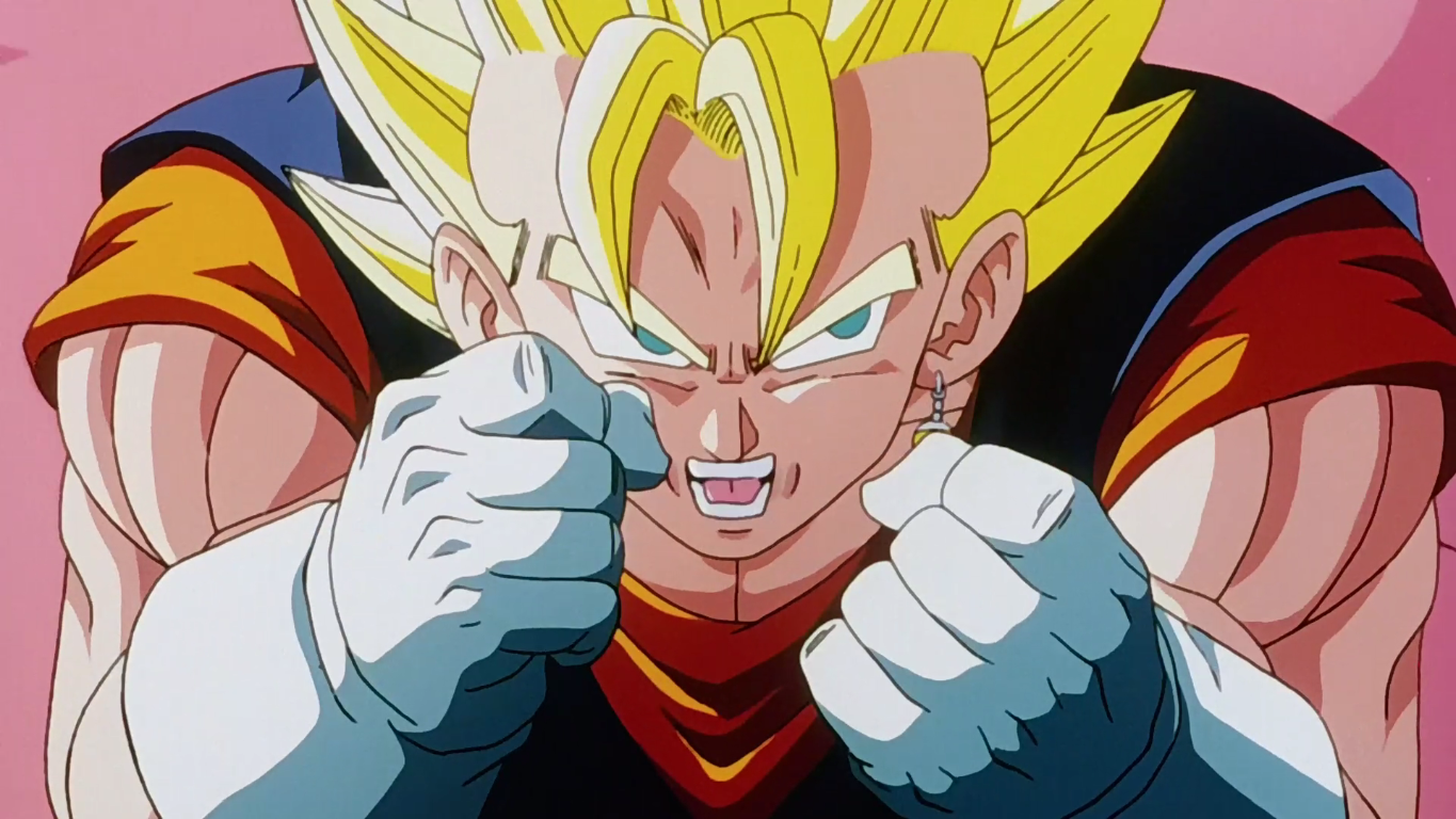 dragon ball series - Was Vegito SSJ1 or SSJ2 when fighting Buu