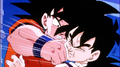 Goku punches Gohan for being impatient