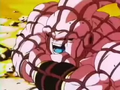 The huge Buu cut by Grand Supreme Kai's Flame Shower Breath