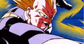 Vegeta attacks Cell