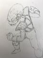 Toyotaro draws Appule in a serious manner