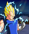 Vegeta after absorbing Spirit Bomb energy in Shin Budokai