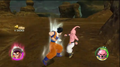 Ultimate Gohan in Raging Soul mode fighting Kid Buu