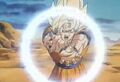 Goku firing his Kamehameha