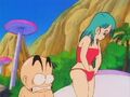 Bulma looks for the diamond in her panties