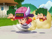 Arale uses her "Kiiin!" in a cutscene in Origins 2