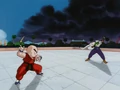 Krillin and Piccolo prepare to face off.