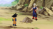 Gohan and Goten rock training