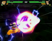 Gohan del Futuro Super Saiyan utilizando la técnica en Budokai Tenkaichi 3