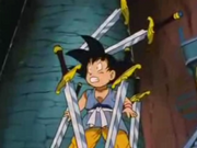 Goku attaccato da spade
