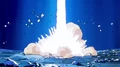 Krillin's blast explodes