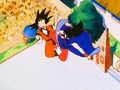 Goku continues dodging Chi-Chi's attacks