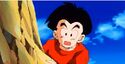 Krillin behind a rock